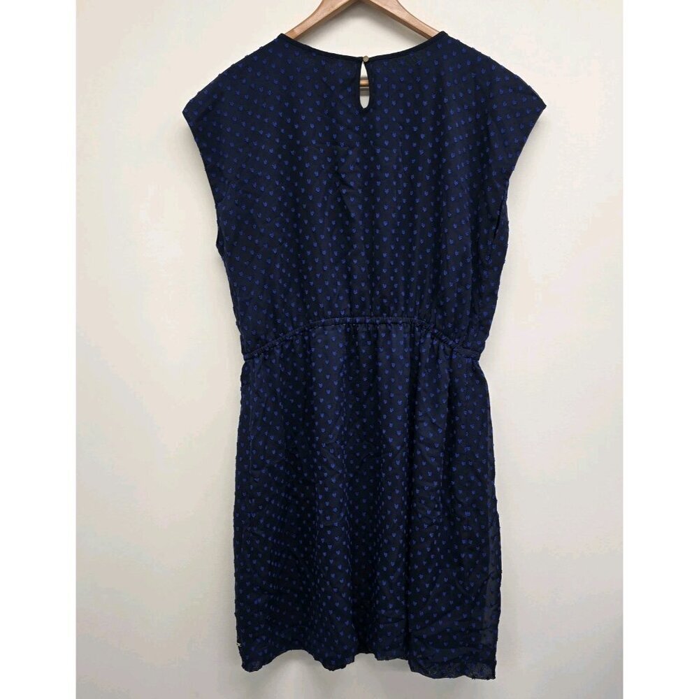 Tommy Hilfiger 3D Hearts Dress Womens XXL Lined Elastic Waist Two Tone Blue - Picture 2 of 12